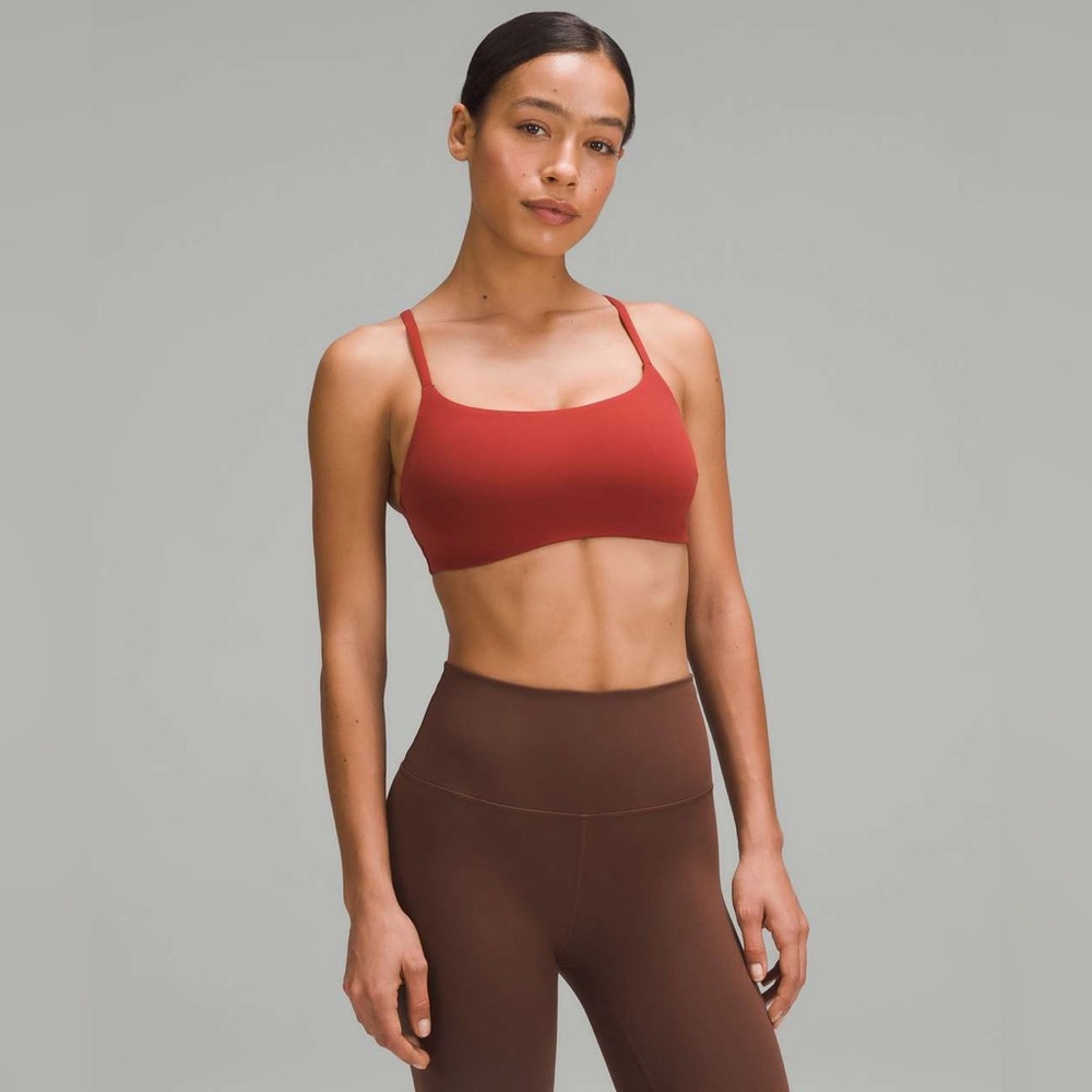 Lululemon Wunder Train Strappy Racer Bra in Terra Orange